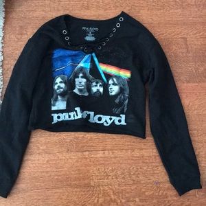 Black Pink Floyd sweater.